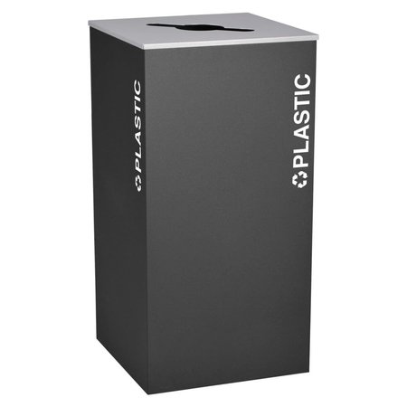 EX-CELL KAISER Ex-Cell Kaiser RC-KD36-PL BLX 36 Gallon Paper Recycling Bin; Black RC-KD36-PL BLX